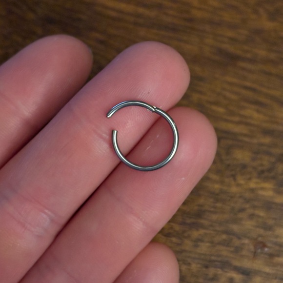 Titanium Clicker Nose Ring - Picture 3 of 3